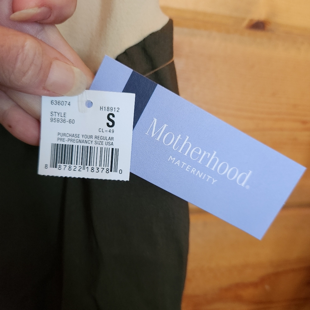 Motherhood Maternity Green Moulant Slim Straight Leg Pants Stretch Size S X 28" - Picture 4 of 9